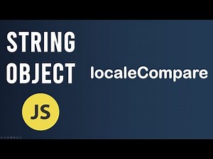 localeCompare method | String Object In JavaScript
