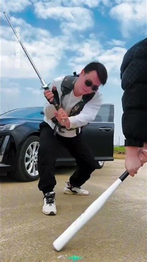 Multi-functional three-section folding trekking pole, extendable... Unfold