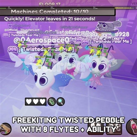 FULL FLYTE TEAM VS TWISTED PEBBLE IN DANDY'S WORLD #roblox #dandysworld #update