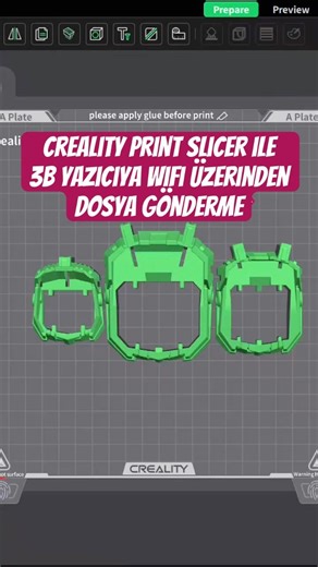 Creality Print Slicer ile wifi üzerinden dosya gönderme. Detaylı bilgi için açıklamayı okuyun.