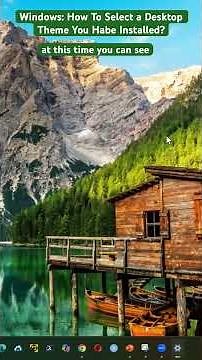 Windows: How To Select a Desktop Theme You Habe Installed?