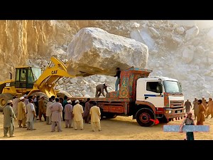 From Quarry to Factory | Huge Marble Loading, Cutting & Polishing Process