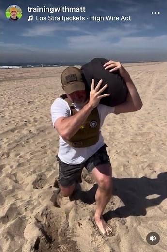 Leg Day Beach Workout w/ Sandbag & Weight Vest