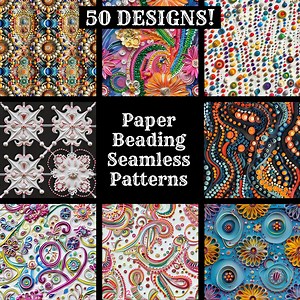 Paper Beading Seamless Patterns: 50 PNG Digital Papers (digital Download) - Etsy
