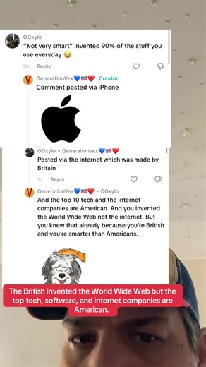 The British invented the World Wide Web but the top tech, software, and internet companies are American.
