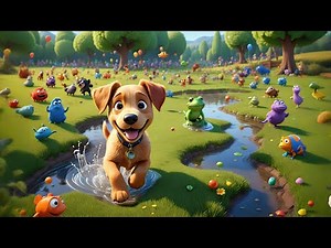 Puppy’s Puddle Splash Surprise 🐶💦 | Kids Story | Fun Learning for Children