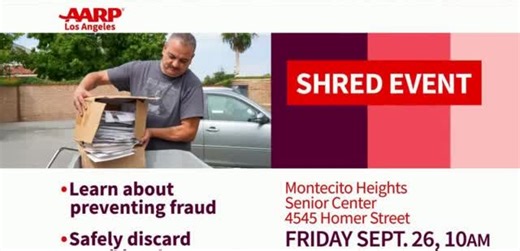 Aarp 'Los Angele: 2025 Shred Event'  commercial