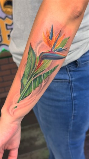Where is the home of the best tattoo artists in Las Vegas for flower tattoos? Right here at Smiles n Cries Las Vegas Tattoo Studio! 🎭 This gorgeous Bird of Paradise shows the vivid, smooth color work our artists are famous for. If you want a detailed, high-impact color floral tattoo in the Las Vegas area, we are your top choice. Book your piece today and see the difference! ​#smilesncrieslasvegas #lasvegastattoo #besttattooartistvegas #birdofparadise #vegastattooshop #colortattoo #bestlasvegas