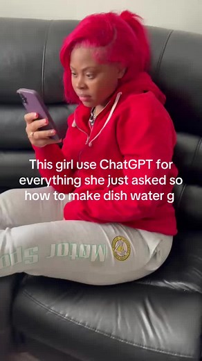 This girl use ChatGPT for everything she just asked so how to make dish water g #ai #chatgpt #fyp #viral