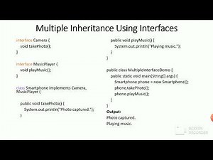 Multiple Inheritance using Interface in Java.