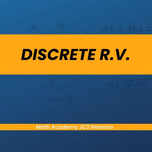 Math Academy Sg on Instagram: "JC H2 Math Tuition – Discrete Random Variable | DRV Revision Example Using Unbiased Die Strengthen your understanding of Discrete Random Variables (DRV) with this focused snippet from our JC H2 Math tuition revision lesson. In this video, we walk through a common exam-style question involving an unbiased die, where we: ✔️ List all possible outcomes clearly ✔️ Construct the probability table step-by-step ✔️ Identify the DRV and its probabilities ✔️ Apply key DRV con