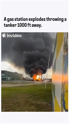 creative & curiousity | In October 2024, a massive explosion at a petrol station in Grozny, Russia, generated such force that it threw a fuel tanker approximately... | Instagram