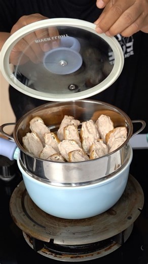 Premium steamer pan, ceramic coating material, can cook at the same time! #premiumpan #steamerpan...