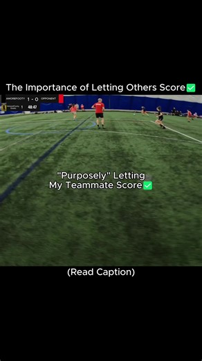 My teammate shoots. Ball somehow rolls under my foot and into the goal. (I really didn't want to score but I also really don't know how I didn't touch that ball) Anyway Disclaimer About The Title: This only applies if you’re NOT playing some super high level, win or die match lol. But when I play in leagues like this now, scoring doesn’t really hit the same for me anymore. I’ve been lucky enough to play past high school, so a random tap in doesn’t really move me like that. But you know what does