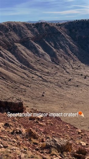 Dino Doug Crawford on Instagram: "The Arizona Meteor Crater—more formally Barringer Crater—is one of the most spectacular and best-preserved impact craters on Earth. It sits on the high Colorado Plateau in northern Arizona, carved into flat desert limestone and sandstone like a sudden wound in the planet’s skin. What it is About 50,000 years ago, a nickel-iron meteorite, roughly 100–150 feet across, slammed into Earth at an estimated 26,000–28,000 mph. The impact released energy equivalent to 10