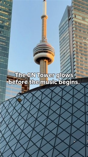 The CN Tower glows as we go to Roy Thomson Hall for the TSO’s opening concert of the 2026-7 season