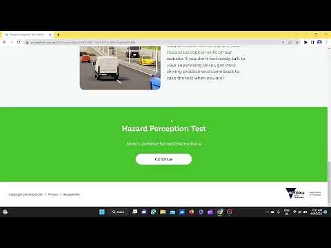 Hazard Perception test in Victoria Australian