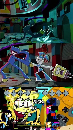 Friday Night Funkin' Blue Patrick Star but SpongeBob vs Huggy Wuggy #spongebob #fnf #patrickstar