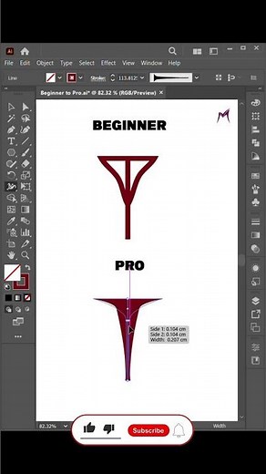Width Tool in Illustrator | Quick Adobe Illustrator Tutorial | #illustratortips #logo