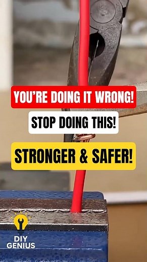 The Right Way to Twist Wires with Pliers (Stronger & Safer!) #electrical #diy #lifehacks #shorts