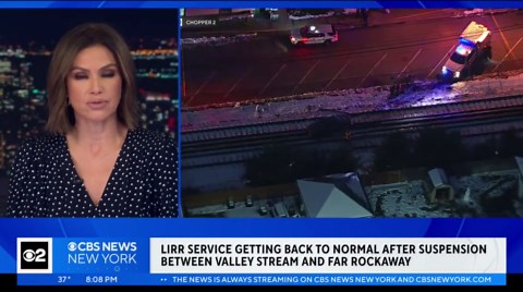 LIRR service returning to normal after car on tracks caused suspension