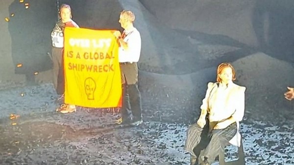 Climate activists storm theater performance with Sigourney Weaver