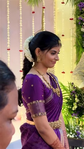 Bride Sarees on Instagram: "Beautiful ✨💜✨ Follow @bride_sarees for latest bridal sarees collections Mua @the_filmic_makeover Bride _.dharshini_._ Blouse @ajantascollections Mehndi @priyas_mehendi_karur Hipbelt & chutti @chithus_jewel_world #indianbrides#bridalmakeup#bridalsarees#weddingsaree#weddings#indianwedding#indianwear#indianweddingdress#latestsarees#indianmakeup#weddinglehenga#indianbride#sareeblouse#saree#sareelove#blouse#latestblousedesigns#weddingblouse#kanjeevaram#ethnicwear#e