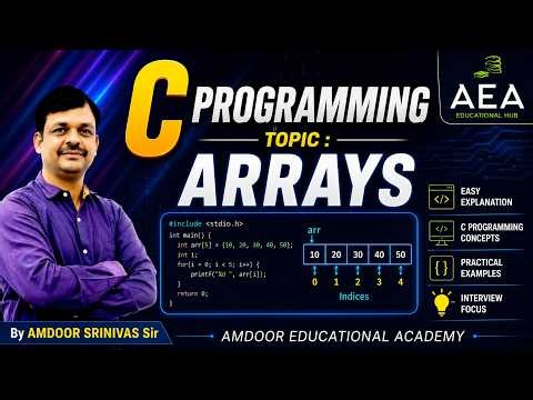 ARRAYS IN C |C Programming | |B.Tech| Amdoor Educational Academy,