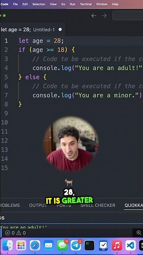 If…else | short javascript tutorials for beginners #coding #javascript #shorts #tutorials #beginners