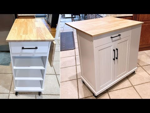 Yaheetech Drop Leaf Breakfast Bar Kitchen Cart | Full Demo Review