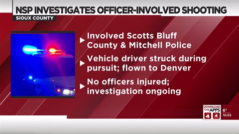 Nebraska State Patrol investigates officer-involved shooting after pursuit in Sioux County