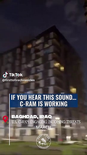 U.S. C-RAM Engages Rockets and Drones in Baghdad