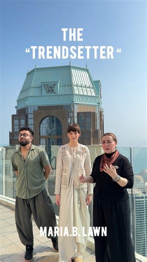 MARIA.B in her element as she styles the the first trendsetter look from her upcoming collection✨ MARIA.B Lawn - Launching Soon... (MARIA.B Official, Luxury Lawn, Celebrating women, Launching Soon) | MARIA.B