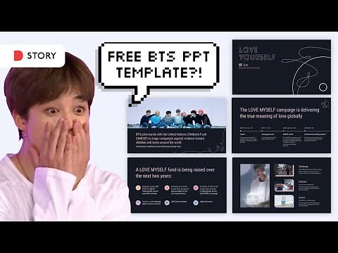 Designing a BTS themed PowerPoint about Love Myself