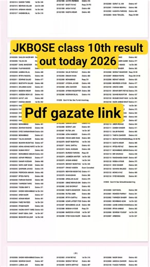 JKBOSE CLASS 10TH RESULT 2026 | jkbose 10th class result 2026 out | jkbose result 2026