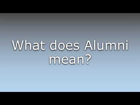 What does Alumni mean?