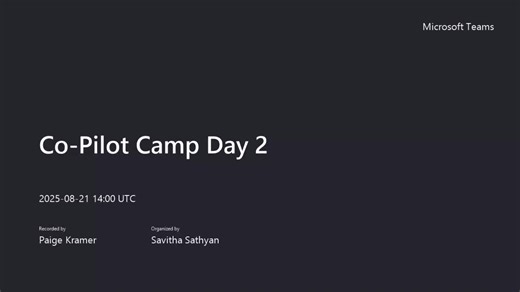 Co-Pilot Camp Day 2 | Create AI Assistants and Agents in Microsoft Copilot Studio