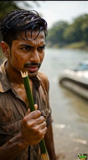 “They Destroyed His House… So He Built a Giant Bamboo Boat House 😱”#shorts
