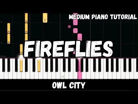 Owl City - Fireflies (Medium Piano Tutorial)