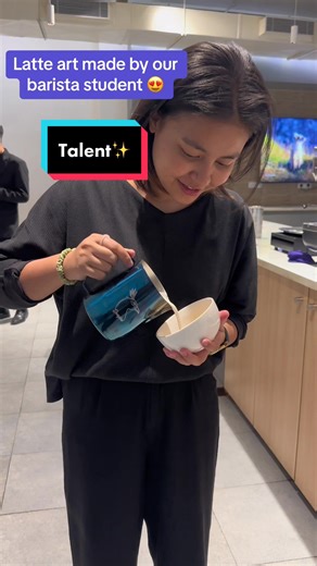 Effortless Latte Art Skills by Talented Barista Student at Himalayan Java Barista Coffee School