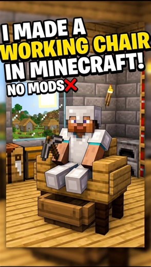 I make a working chair in Minecraft