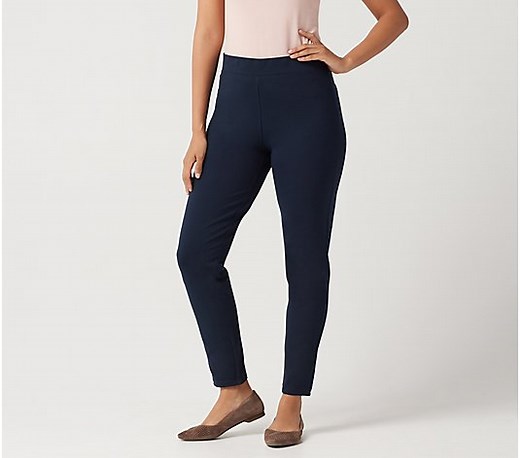 Susan Graver Regular Weekend Premium Stretch Slim-Leg Pants - QVC.com