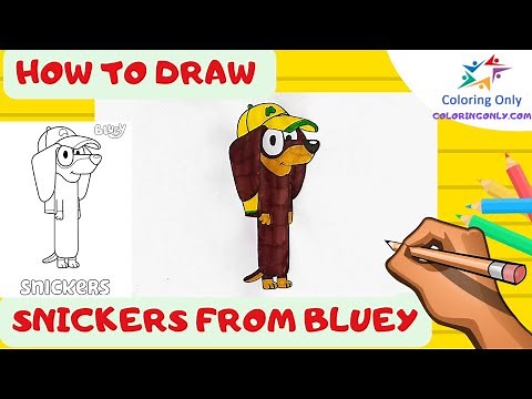 How To Draw Snickers From Bluey