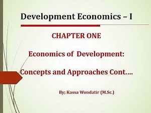 Development Economics I Chapter 1 - Lesson 3