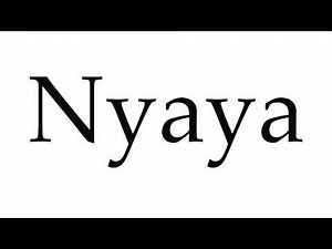 How to Pronounce Nyaya