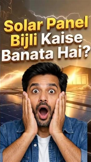 Solar Panel Bijli Kaise Banata Hai? ⚡ 30 Sec Me Samjho 😱 #solarpanel