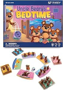 SimplyFun Uncle Beary’s Bedtime - an Engaging and Educational Toddler Game - Learn to Develop Counting Skills, Focus and Self Control - 2 to 4 Players, for Kids Ages 3 & Up