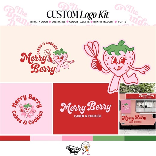 Custom Bakery Logo Brand Kit: Logo, Submarks, Mascot, Color Palette, Fonts | Single Ownership | Ready to Launch - Etsy