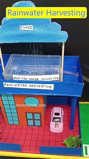 rainwater harvesting working model for science exhibition - save water diy innovative | howtofunda