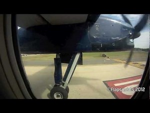U.S. Airways de Havilland Dash 8-100 Takeoff Charlotte | GoPro HD